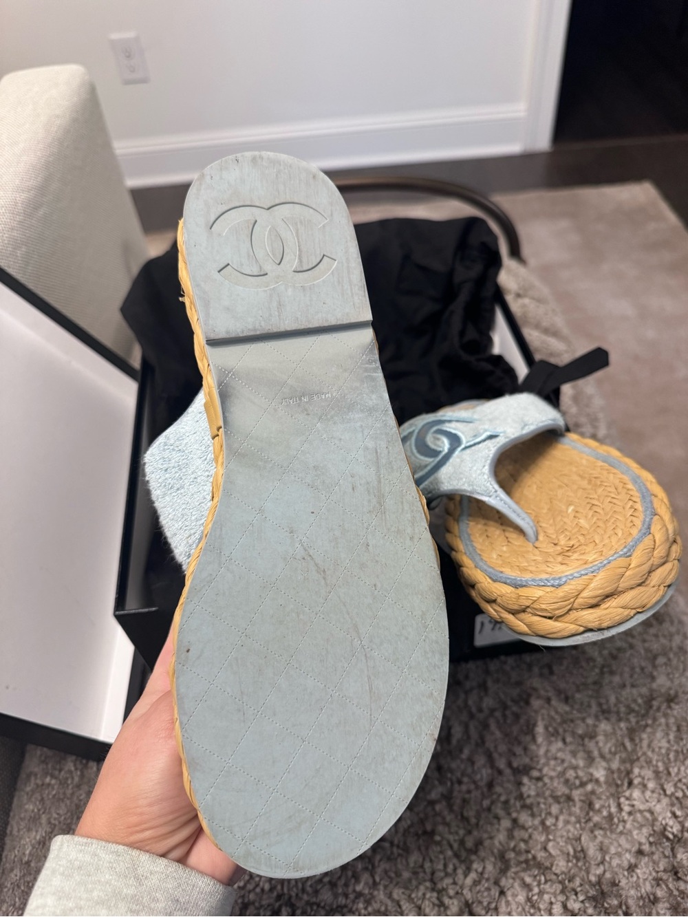 CHANEL Black Sandals (Box Shown) - Picture 5 of 8